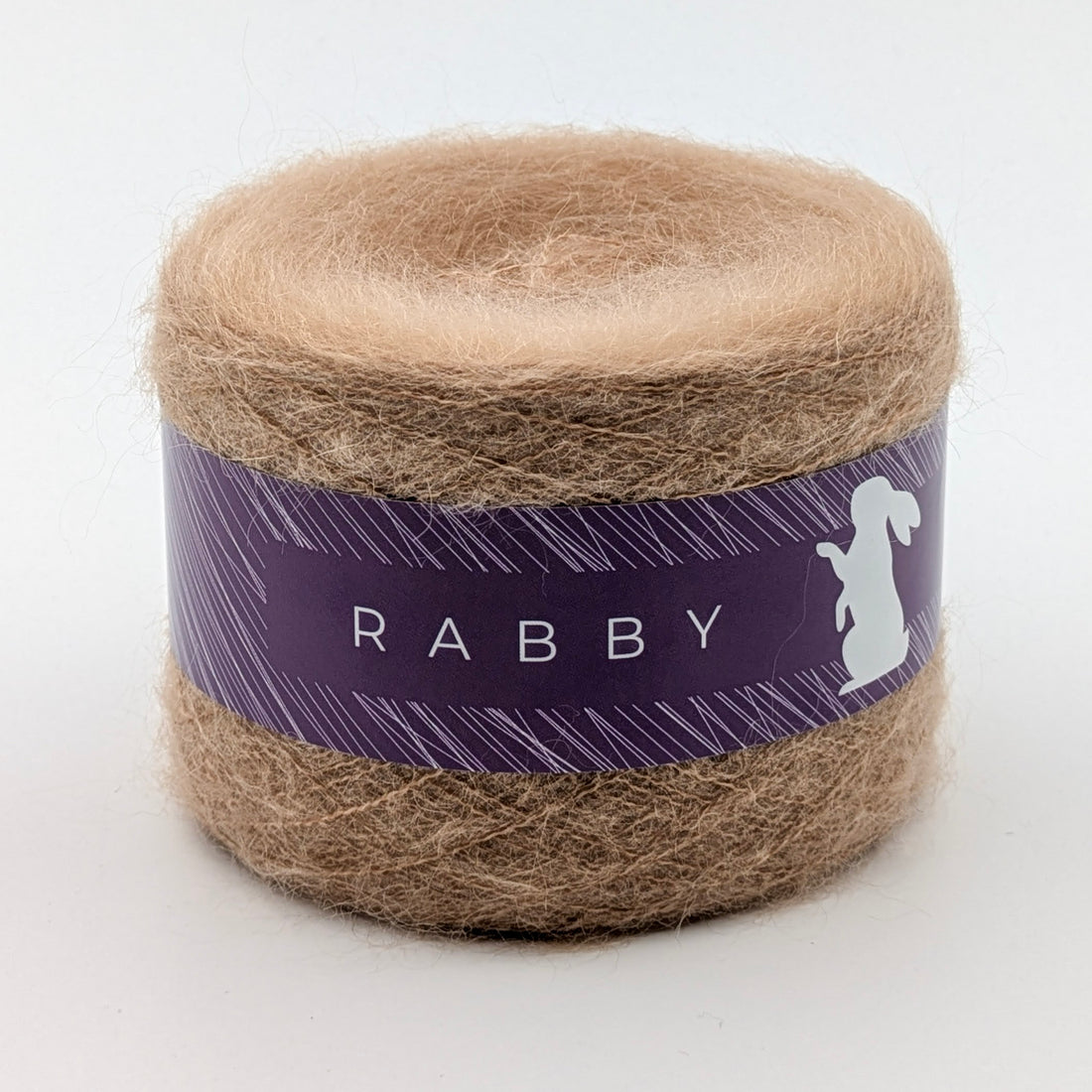 Mohair Wolle Astrum in Hellbraun – RABBY, weitere Ansicht