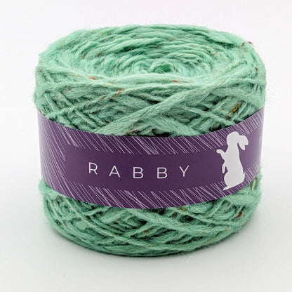 Tweed Wolle Carin in Hellgrün – RABBY, weitere Ansicht