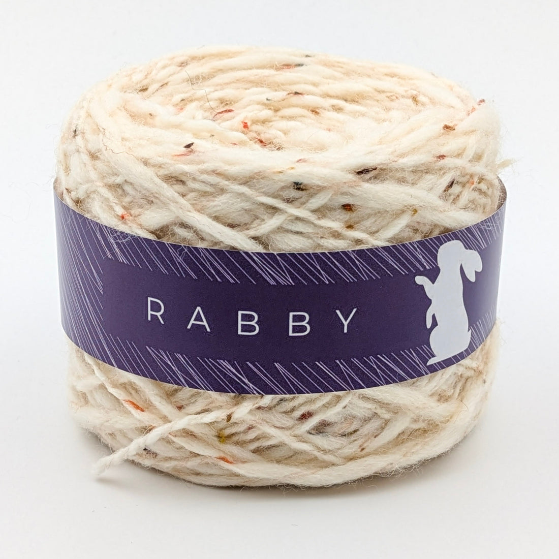 Tweed Wolle Carin in Weiß – RABBY, weitere Ansicht