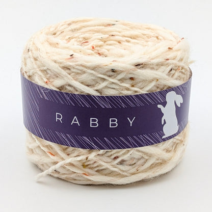 Tweed Wolle Carin in Weiß – RABBY, weitere Ansicht